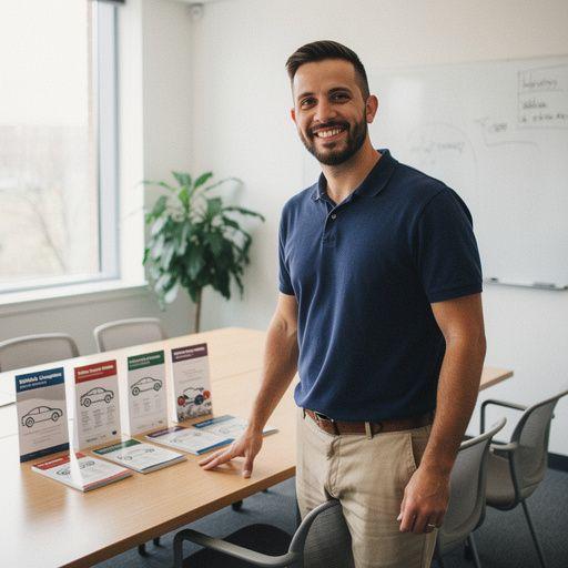 Изображение автомобиля с текстом "Защита от столкновений"